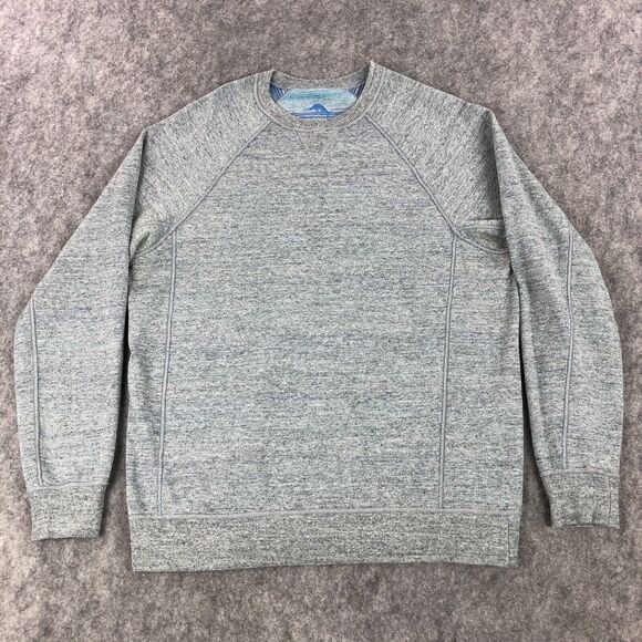 Tommy Bahama Sweater Mens Small Blue Gray Striped Crew Neck 100% Cotton - Picture 12 of 16